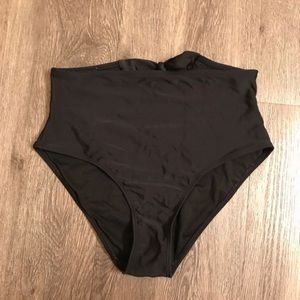 High Waist Black Swimsuit Bottom